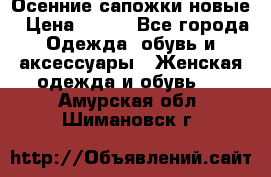 Осенние сапожки новые › Цена ­ 600 - Все города Одежда, обувь и аксессуары » Женская одежда и обувь   . Амурская обл.,Шимановск г.